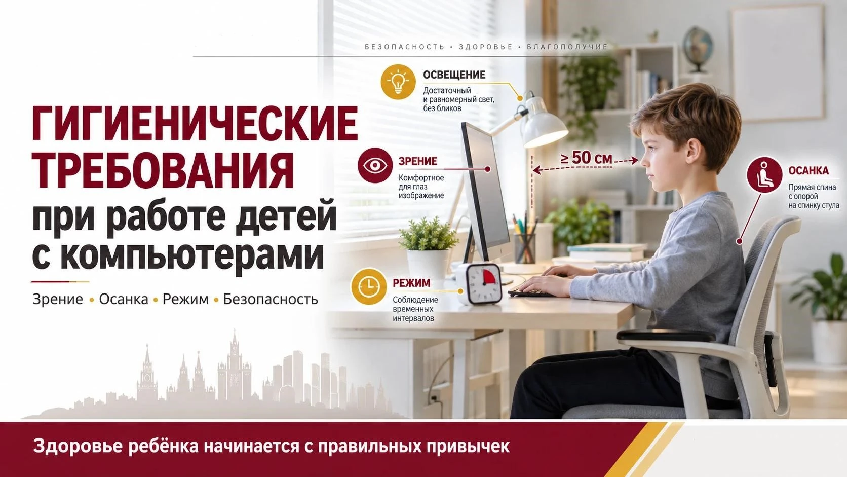 Гигиенические требования при работе детей с компьютерами