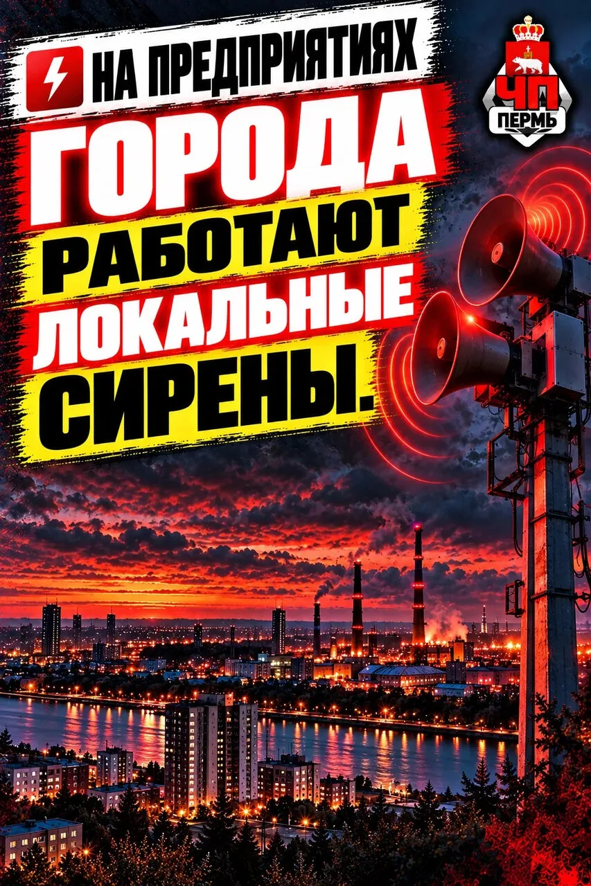 ⚡На предприятиях города работают локальные сирены.