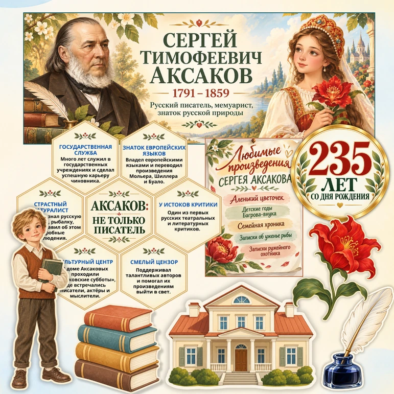 ‎🌺 1 октября 2026 года исполняется 235 лет со дня рождения замечательного писателя Сер...