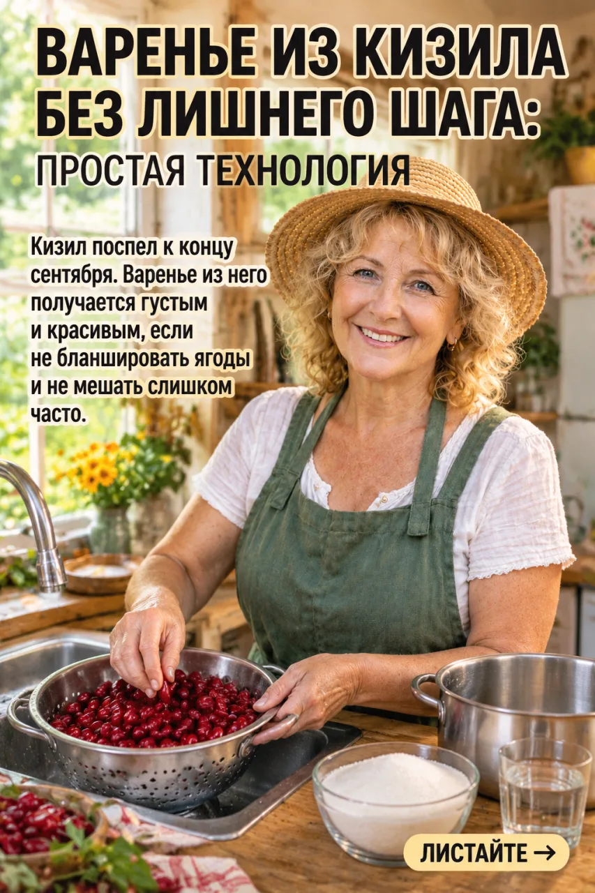 ВАРЕНЬЕ ИЗ КИЗИЛА БЕЗ ЛИШНЕГО ШАГА: ПРОСТАЯ ТЕХНОЛОГИЯ