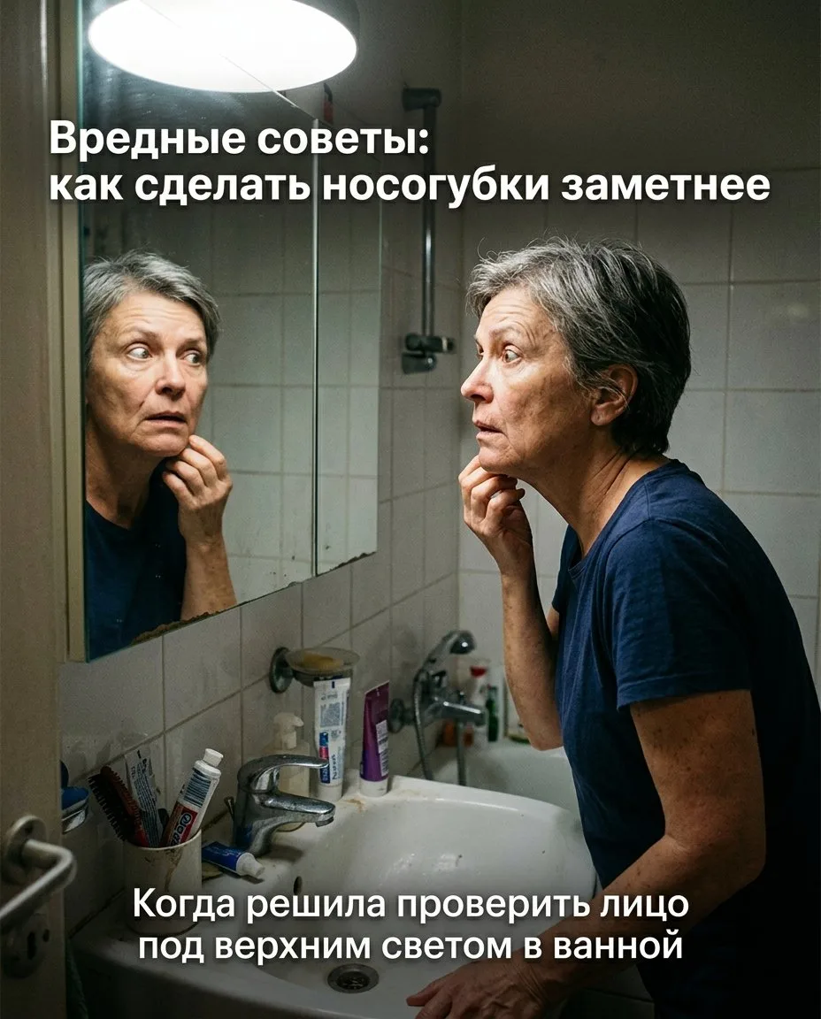 💔Вредные советы: как сделать носогубные складки заметнее
Носогубные складки редко появляются “вдруг