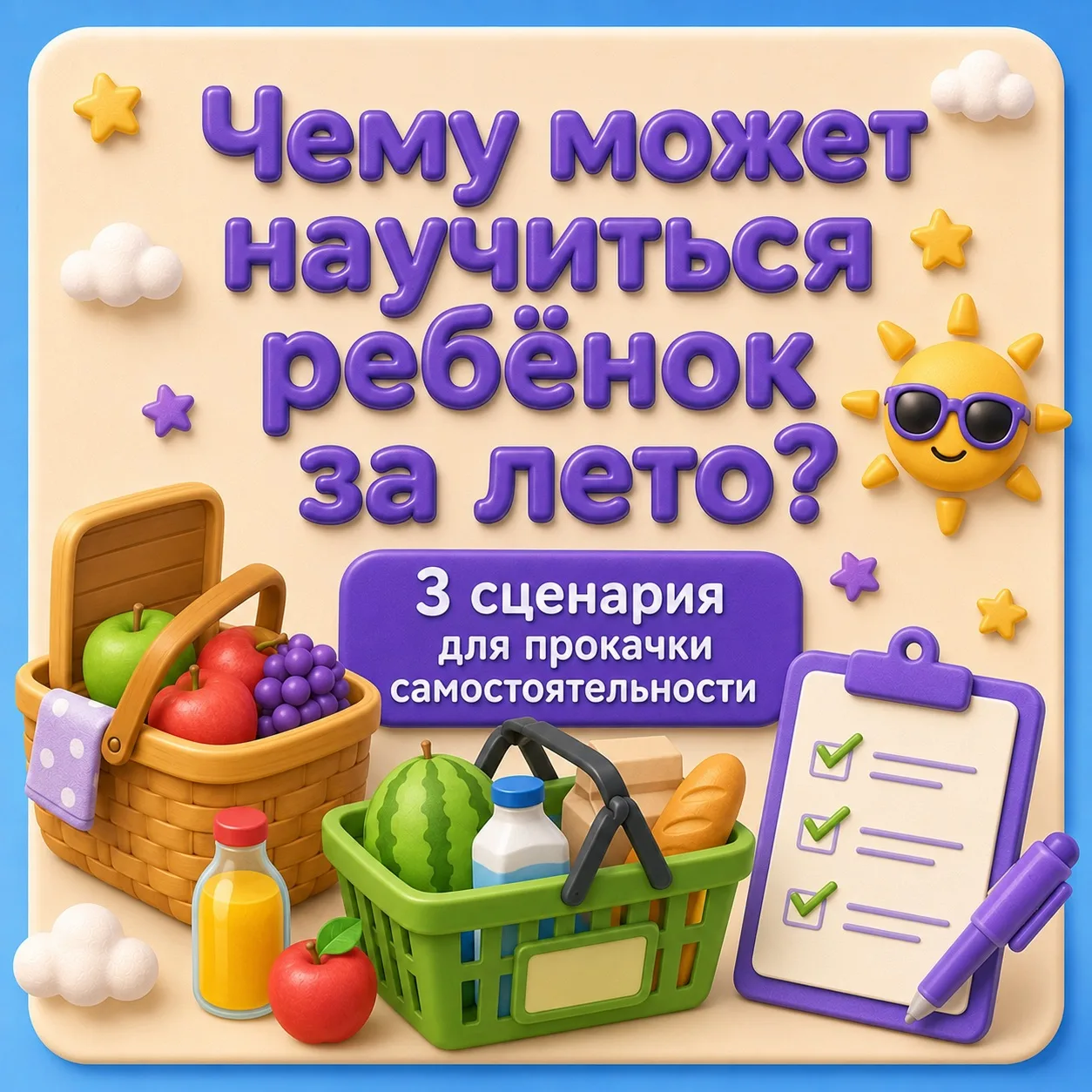 🌿 Лето самостоятельности: как обычные дела помогают ребёнку взрослеть

Иногда кажется, что самостоя