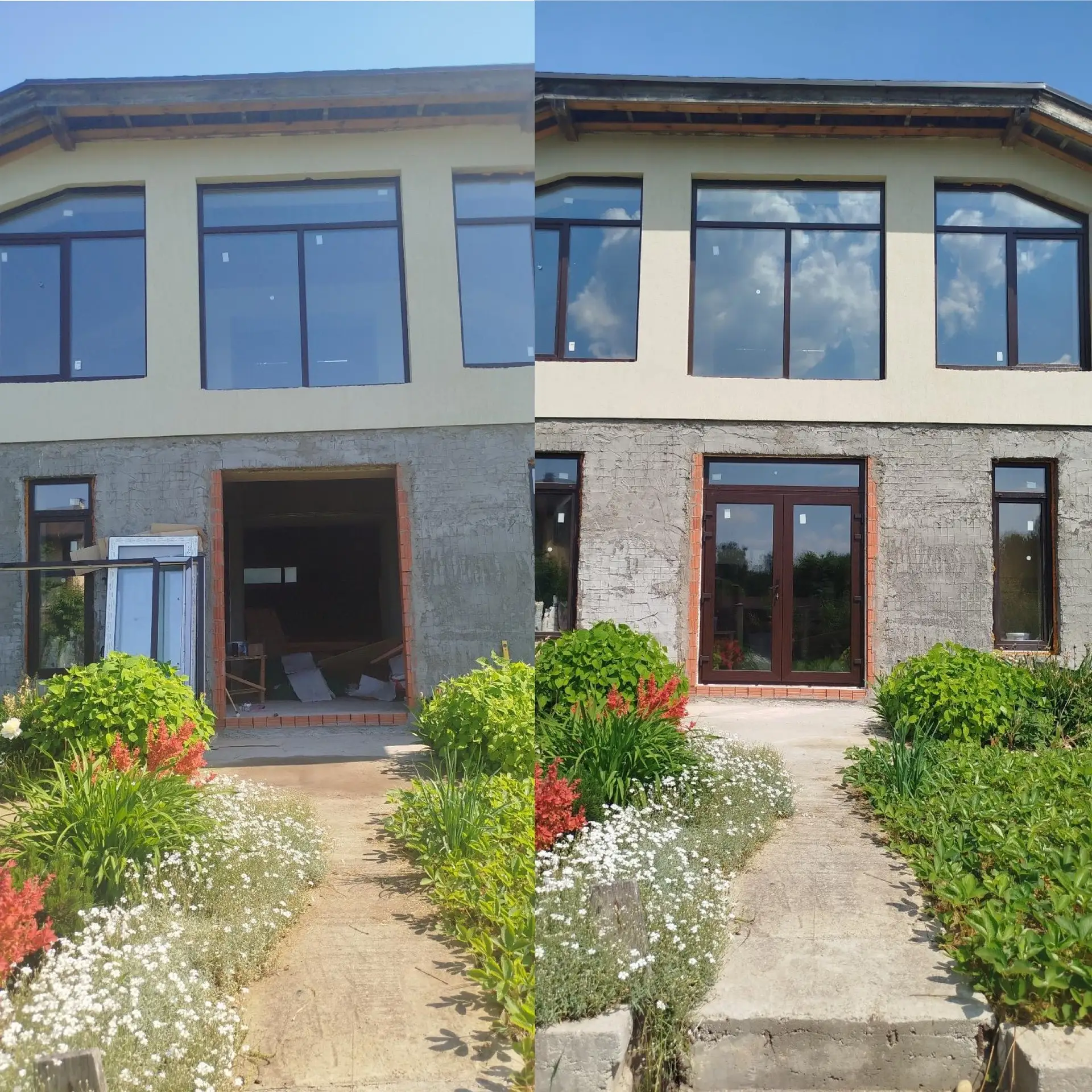 Продолжаем преображение коттеджа в д. Городище! 🏡

Сегодня закрыли важный этап — застеклили входной