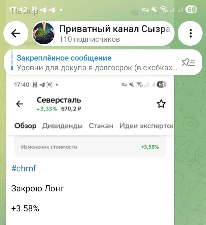 Продолжаем потихонечку рубить капитал с подписчиками Vip-канала.