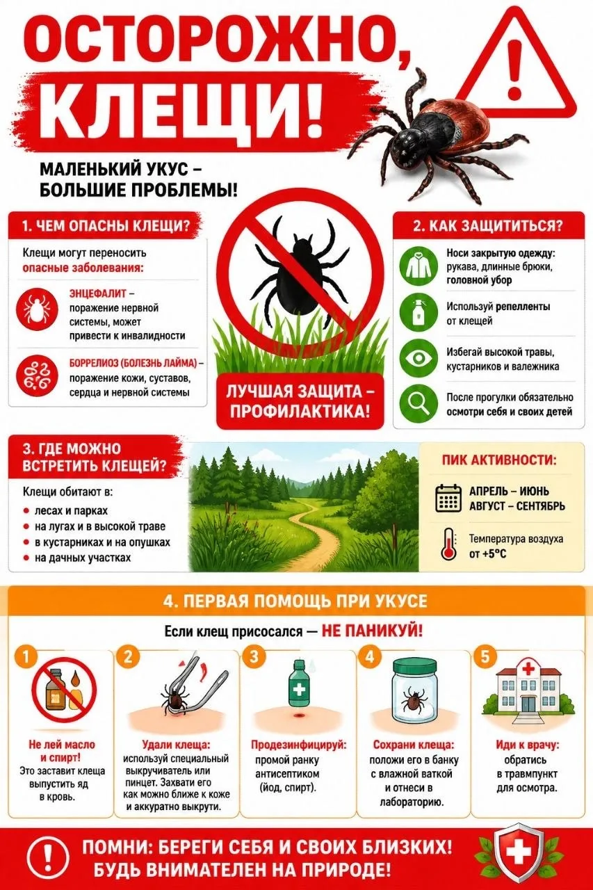 Информационные постеры о клеще.