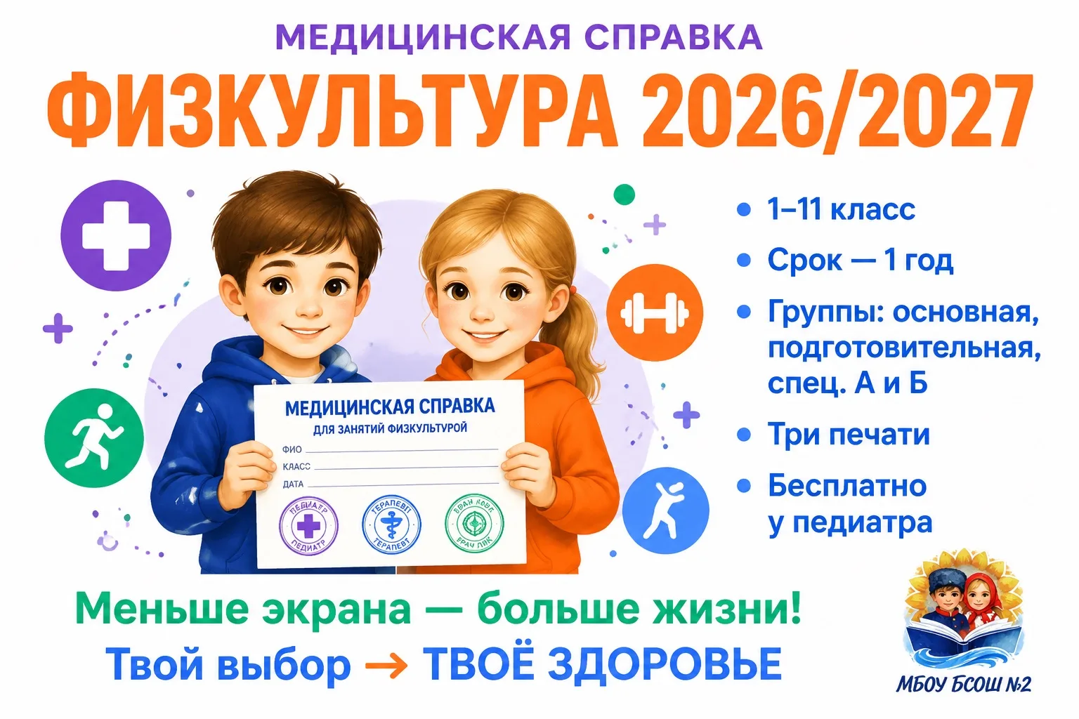 📋 Медицинская справка для физкультуры: что нужно знать родителям!