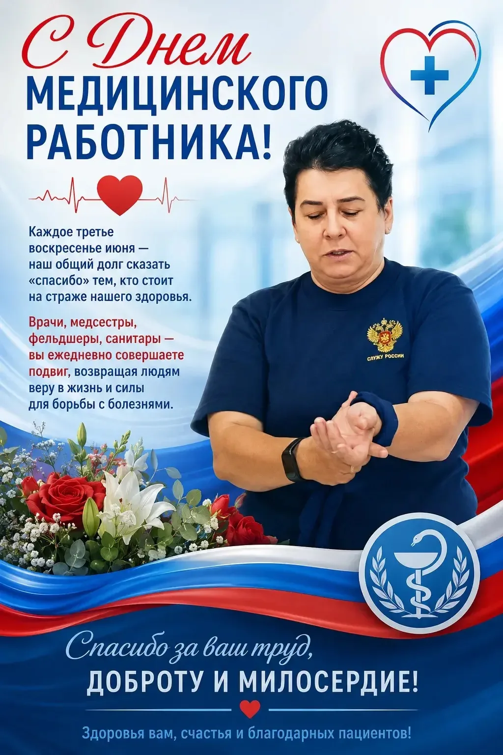 С Днем медицинского работника! 🩺

🌞Каждое третье воскресенье июня — наш общий долг сказать «спасиб