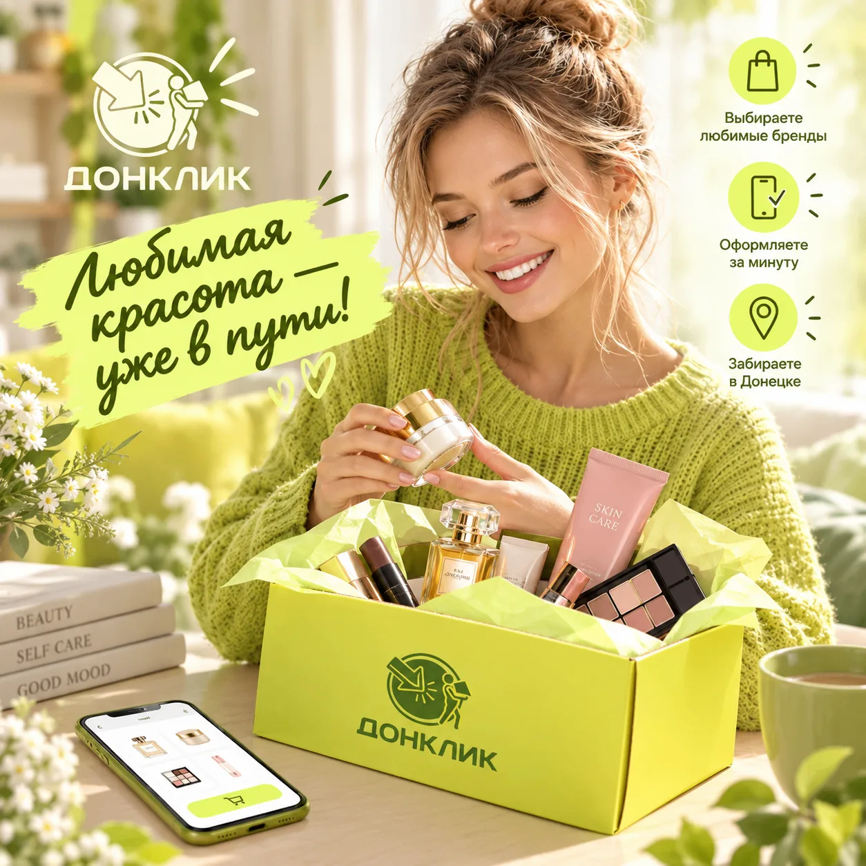 🤩 Красота — уже в пути к вам. Без очередей. Без лишнего стресса. Просто в пару кликов.