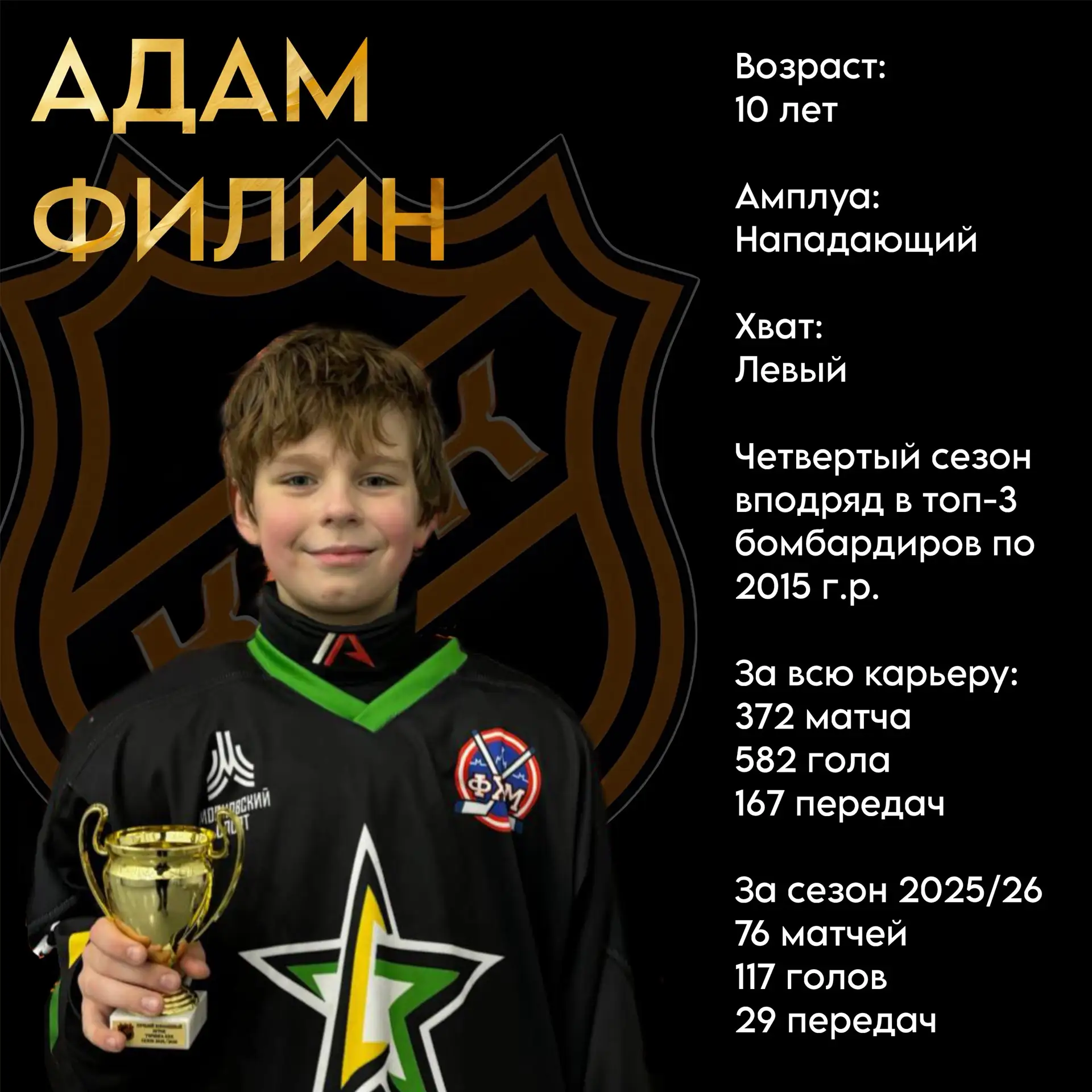 🔥 Адам Филин — четвёртый раз в ТОПе лучших бомбардиров!

🏅 По итогам сезона 2025/26 Адам вновь под