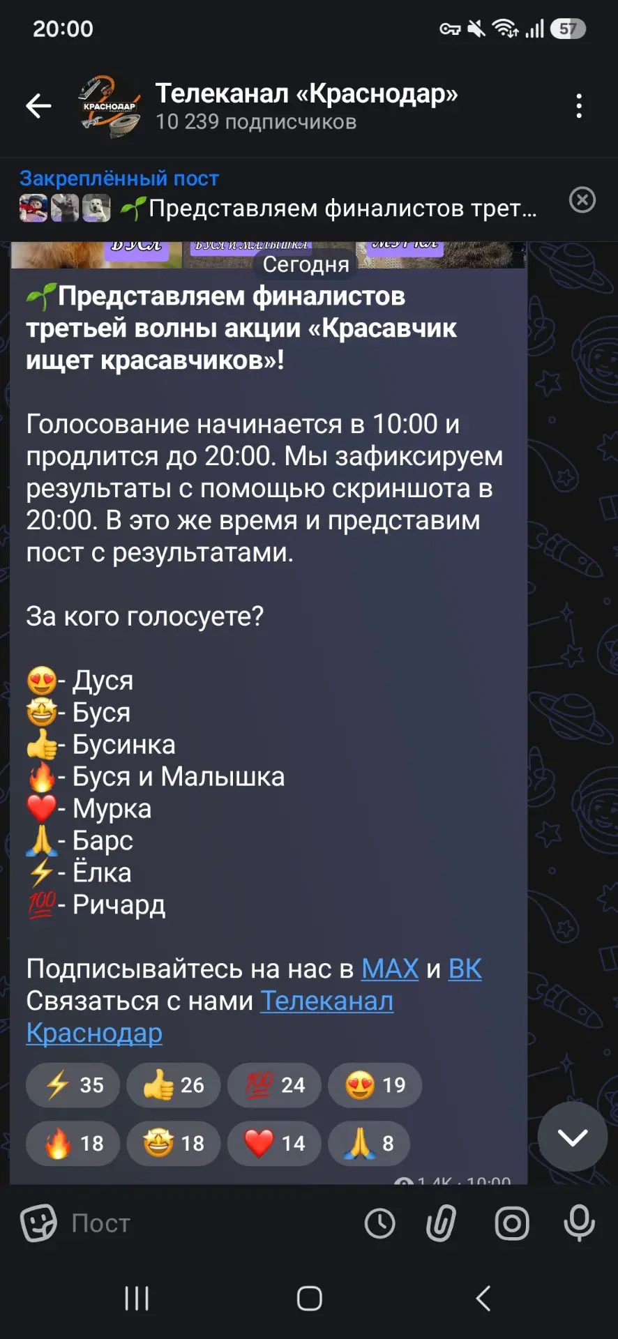 🐾А вот и победитель акции «Красавчик ищет красавчиков»!