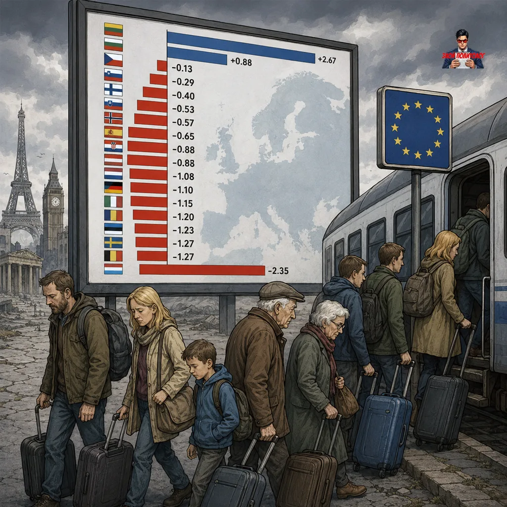 🇪🇺🚶‍♂️‍➡️ Коренное население покидает практически все страны Европы

В 2024 году большинство пред