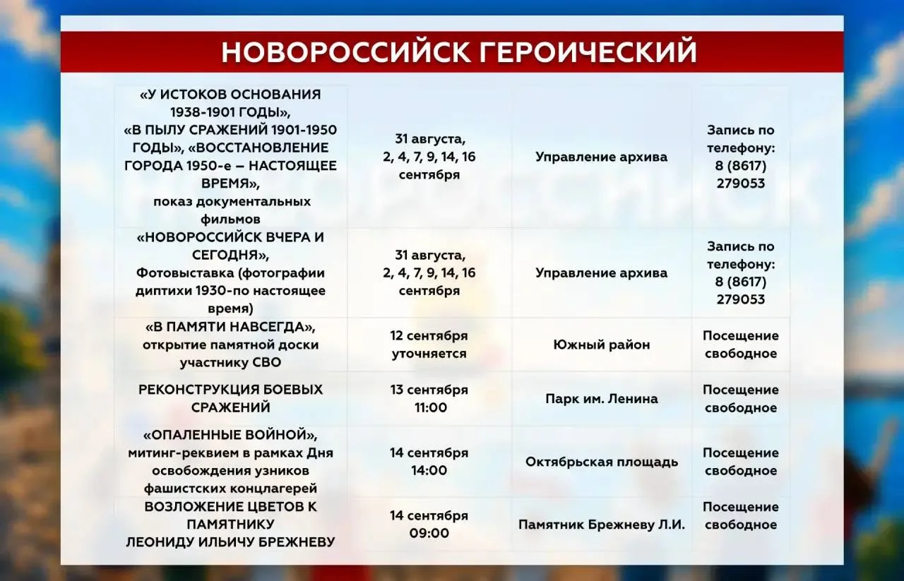 🎉 Большая праздничная программа ждет новороссийцев в честь Дня города