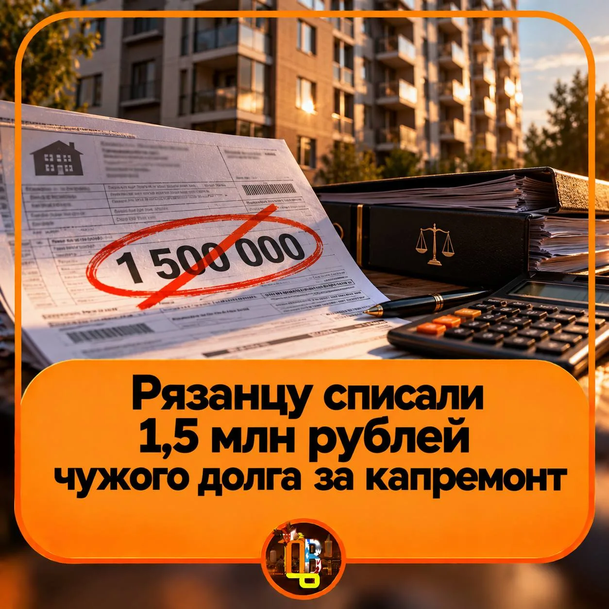 🤯 Рязанцу списали 1,5 млн рублей чужого долга за капремонт