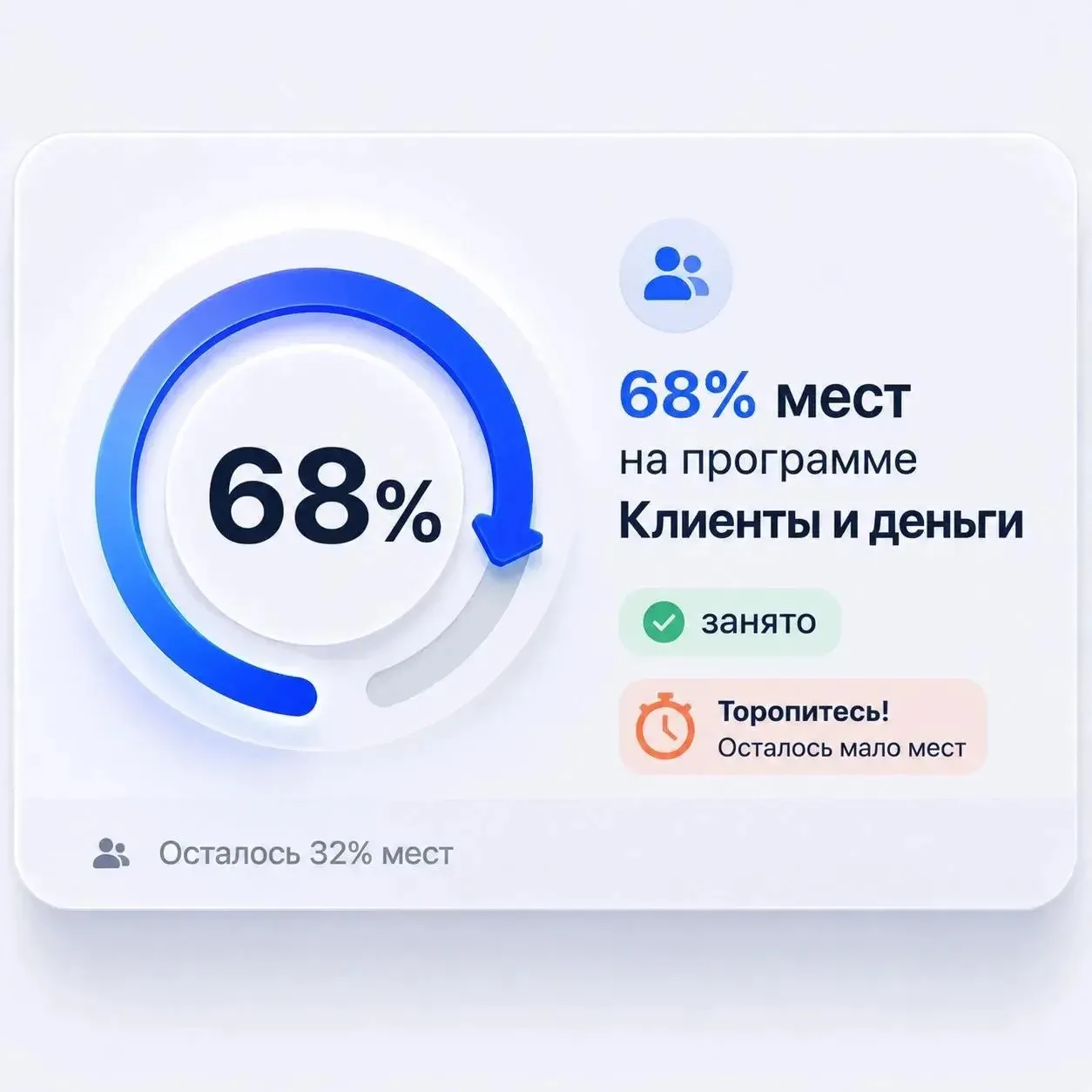 68% мест на программе уже занято. Расскажу что там происходит

Прямо сейчас в индивидуальном чате с 