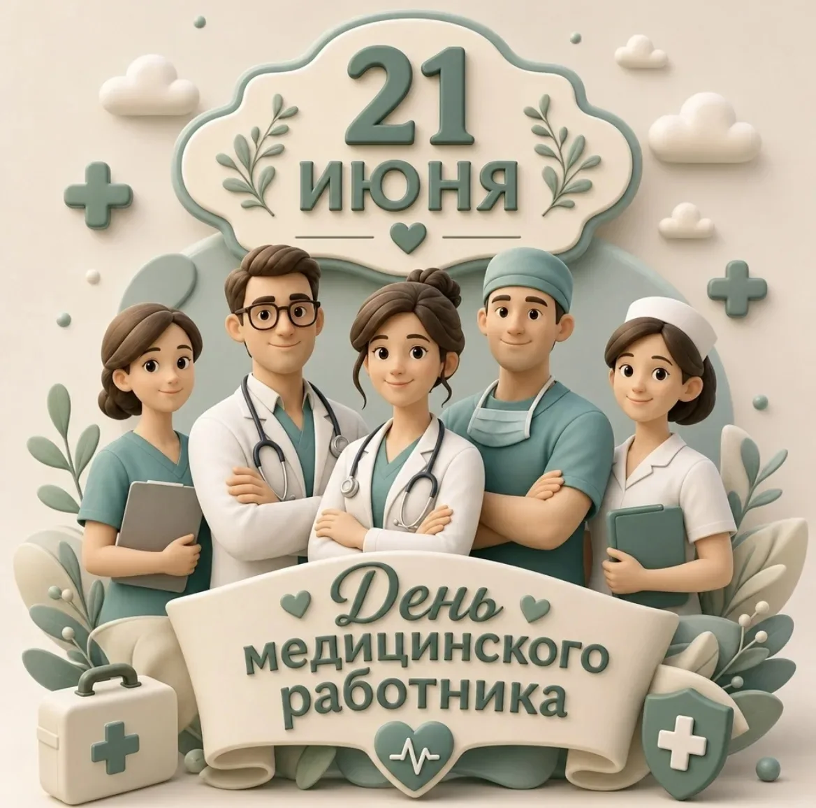 С Днем медицинского работника. Желаем уверенности в каждом шаге, стойкости в сложных моментах, четко