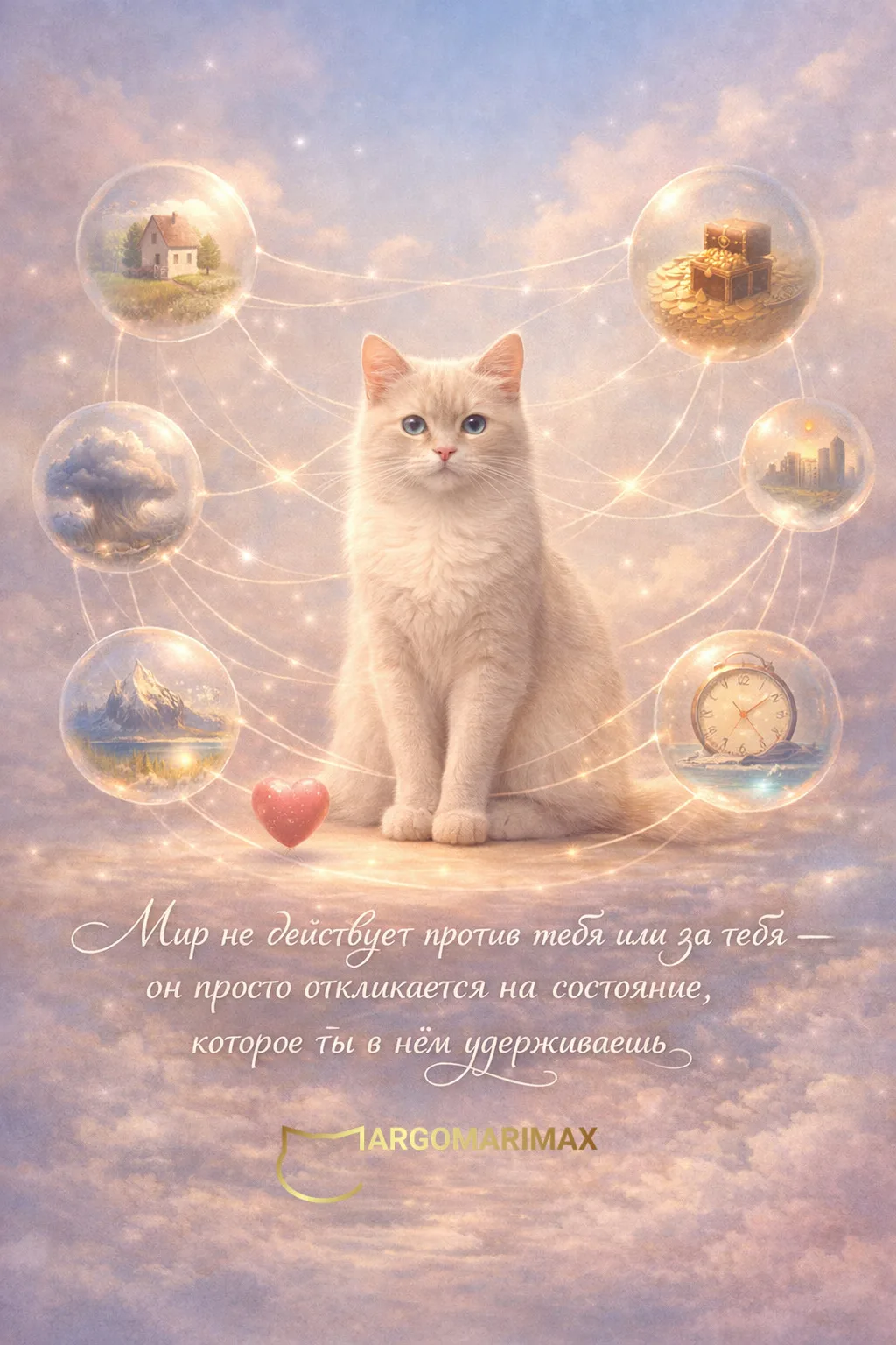 Сегодняшняя мяутивация 🐾  заключается в том, что мир сам по себе нейтрален, а всё, что...