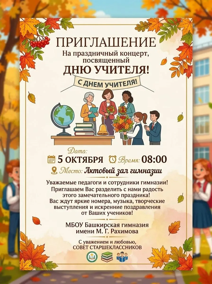🍁✨ Приглашаем на праздничный концерт! ✨🍁
