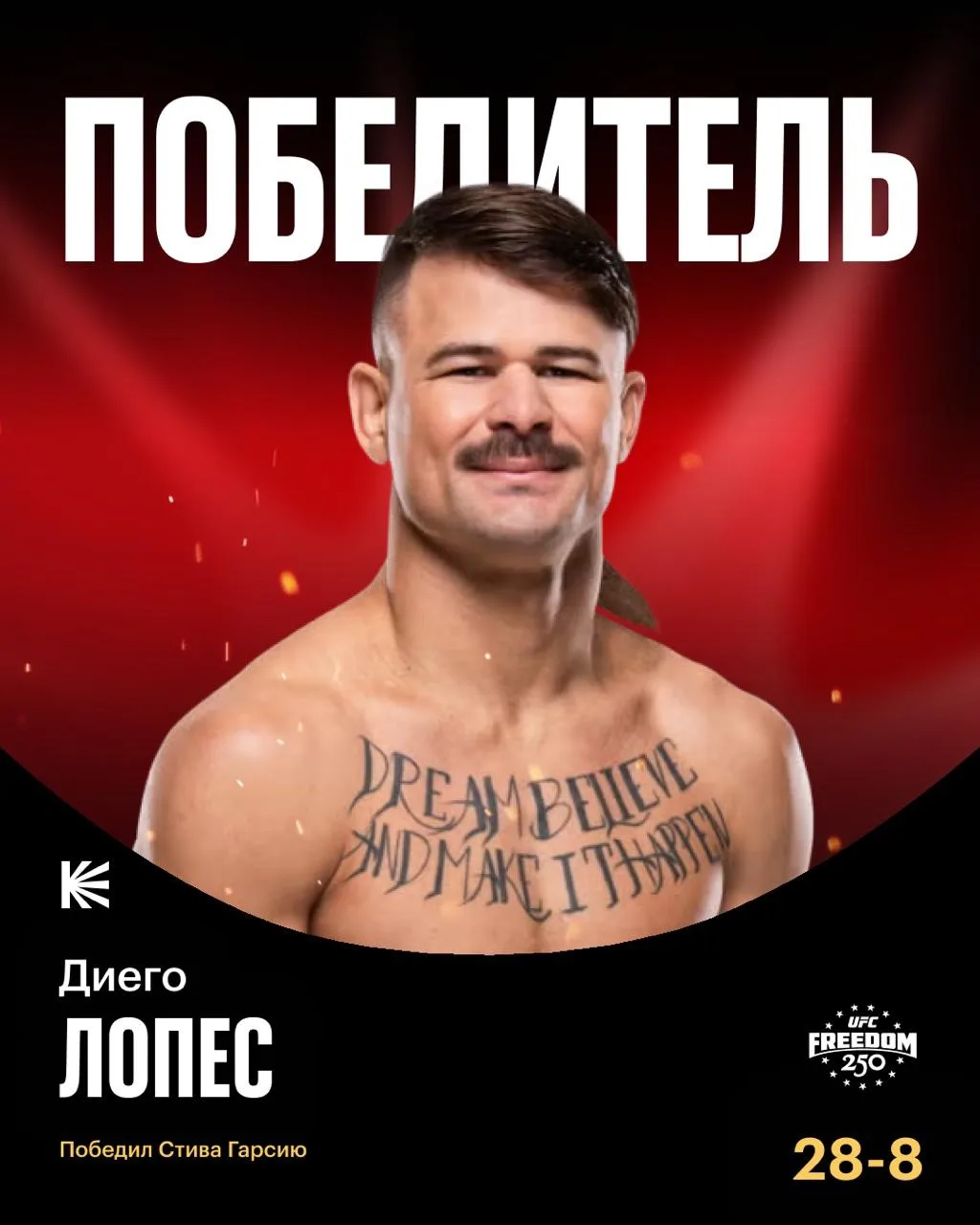 👏 Лопес открыл турнир своей победой!

Диего финишировал Стива Гарсию во втором раунде.