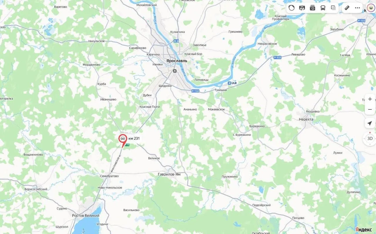 Движение на 231-м километре трассы М-8 в районе деревни Коромыслово ограничат с 1 по 7 ...