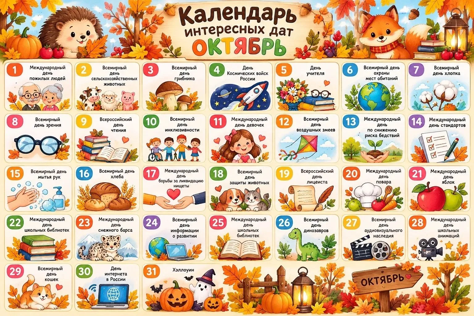 Октябрь — месяц открытий! 🍂🗓
