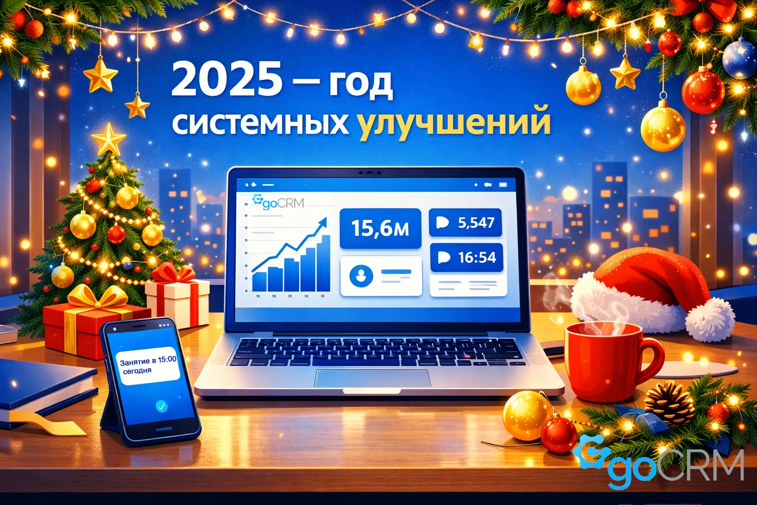 С наступающим новым годом! Итоги 2025 в Go-CRM