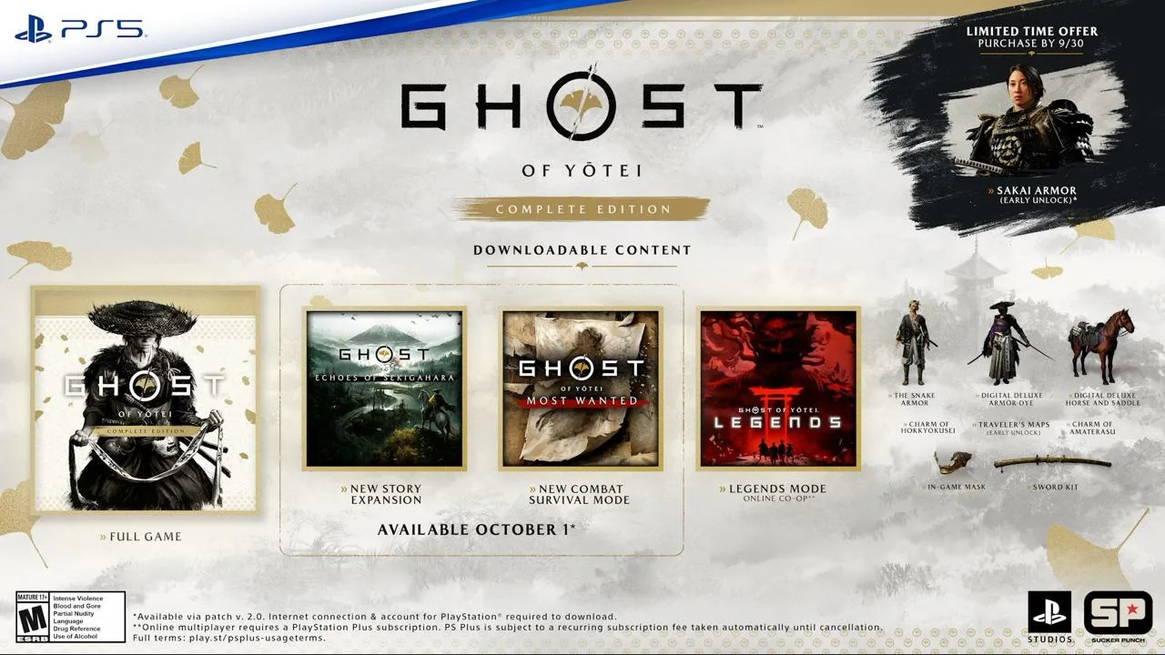 Для Ghost of Yōtei вышло полное издание