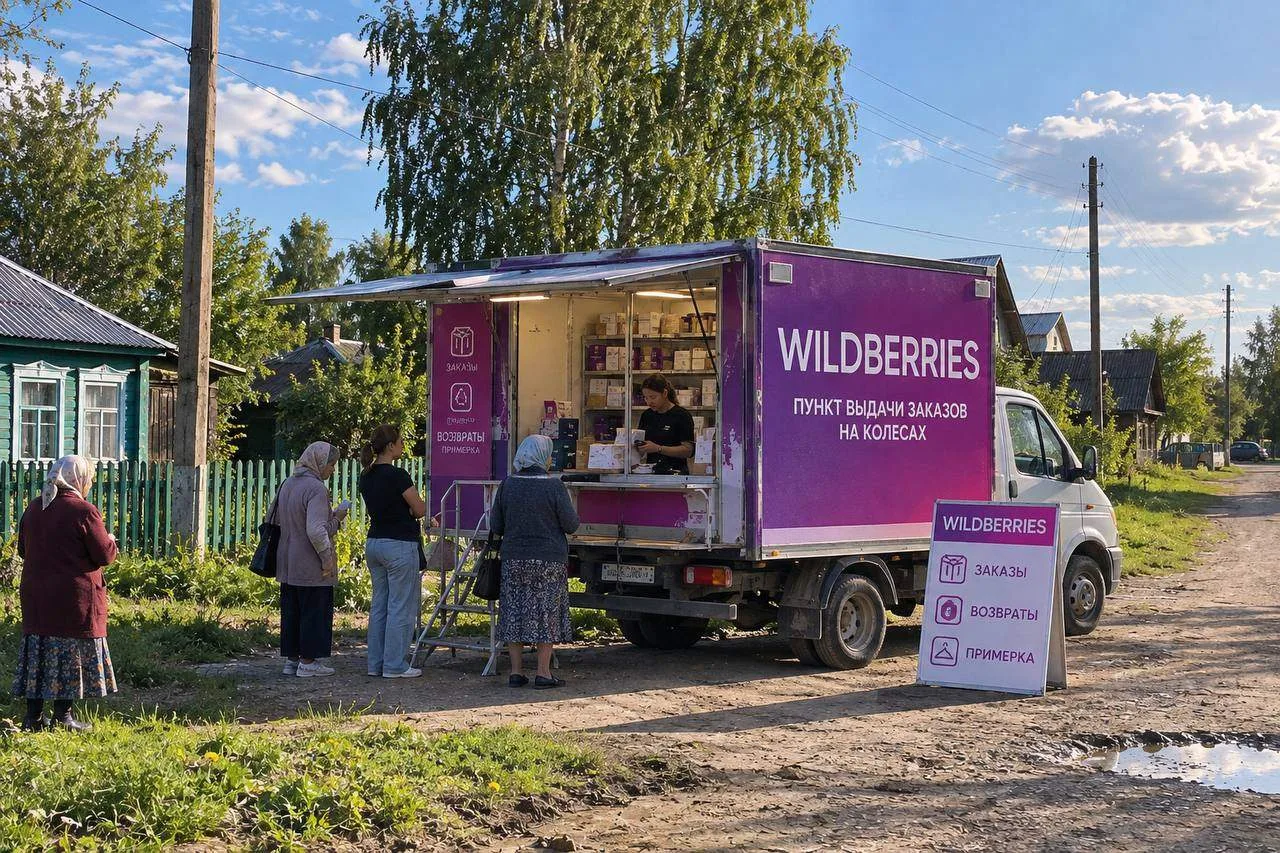 Wildberries запустили ПВЗ на колёсах. Теперь в самые дальние РУССКИЕ деревни приезжает ...