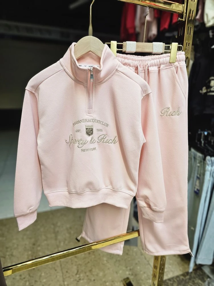 Трендовый детский костюм с вышивкой Sporty Rich 🔥