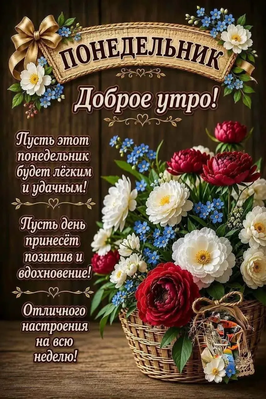 Доброе утро 🌺хорошего настроения на целую неделю ❤️🎈🫠📚
