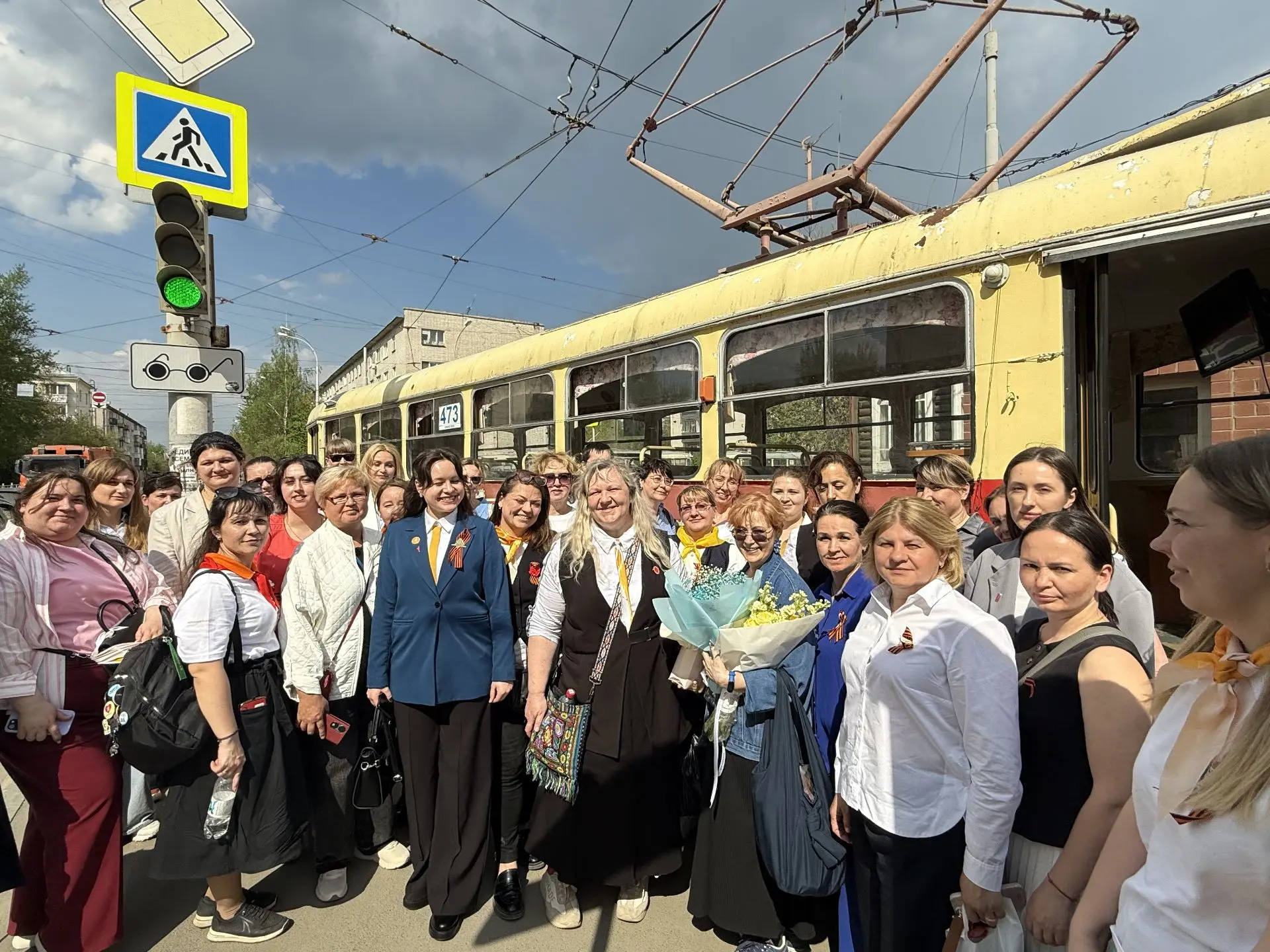 💫 Путешествие во времени: «Трамвай Победы» в нашем городе!💫  Сегодня наш советник директора по воспи
