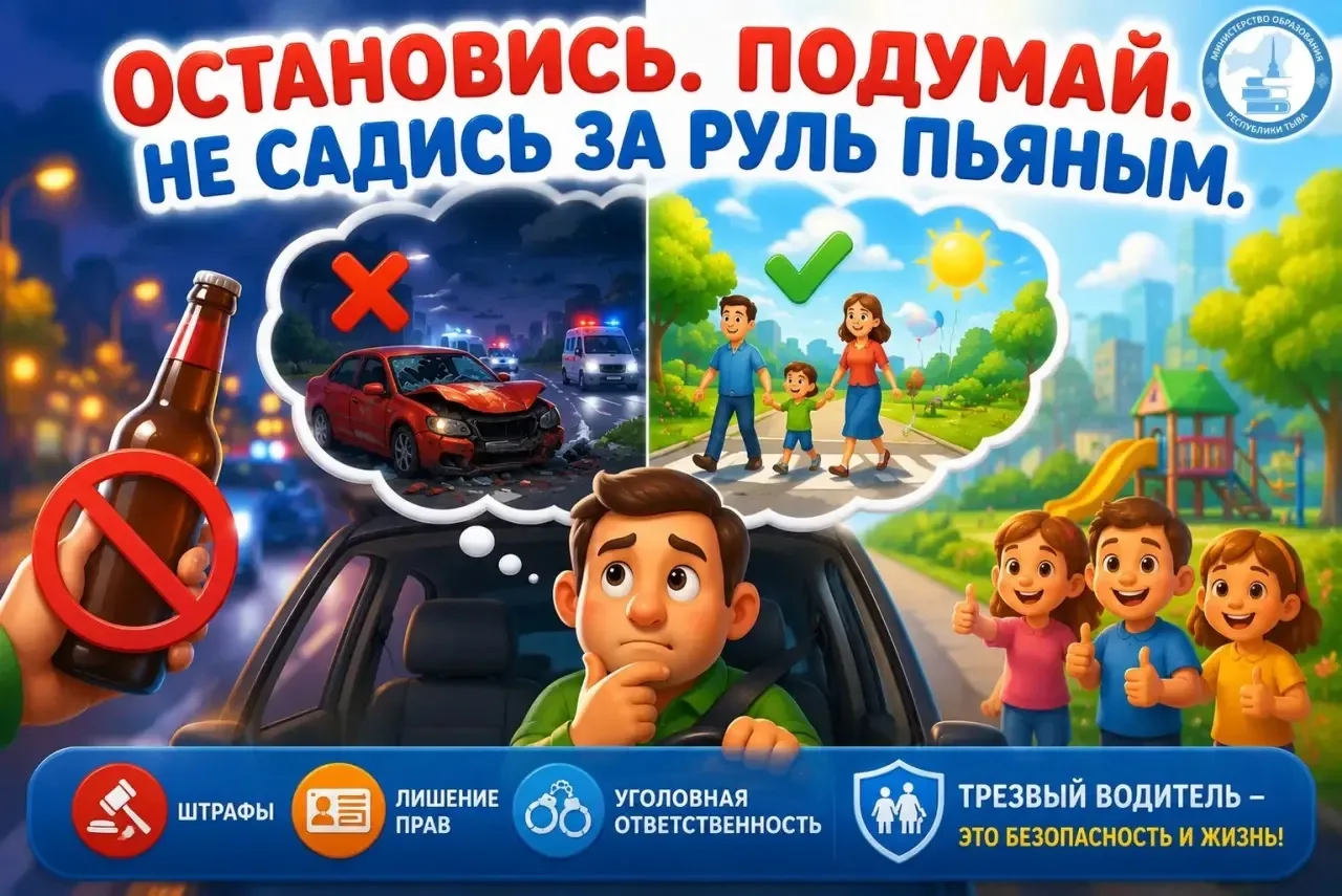 Остановись. Подумай. Не садись за руль пьяным.
