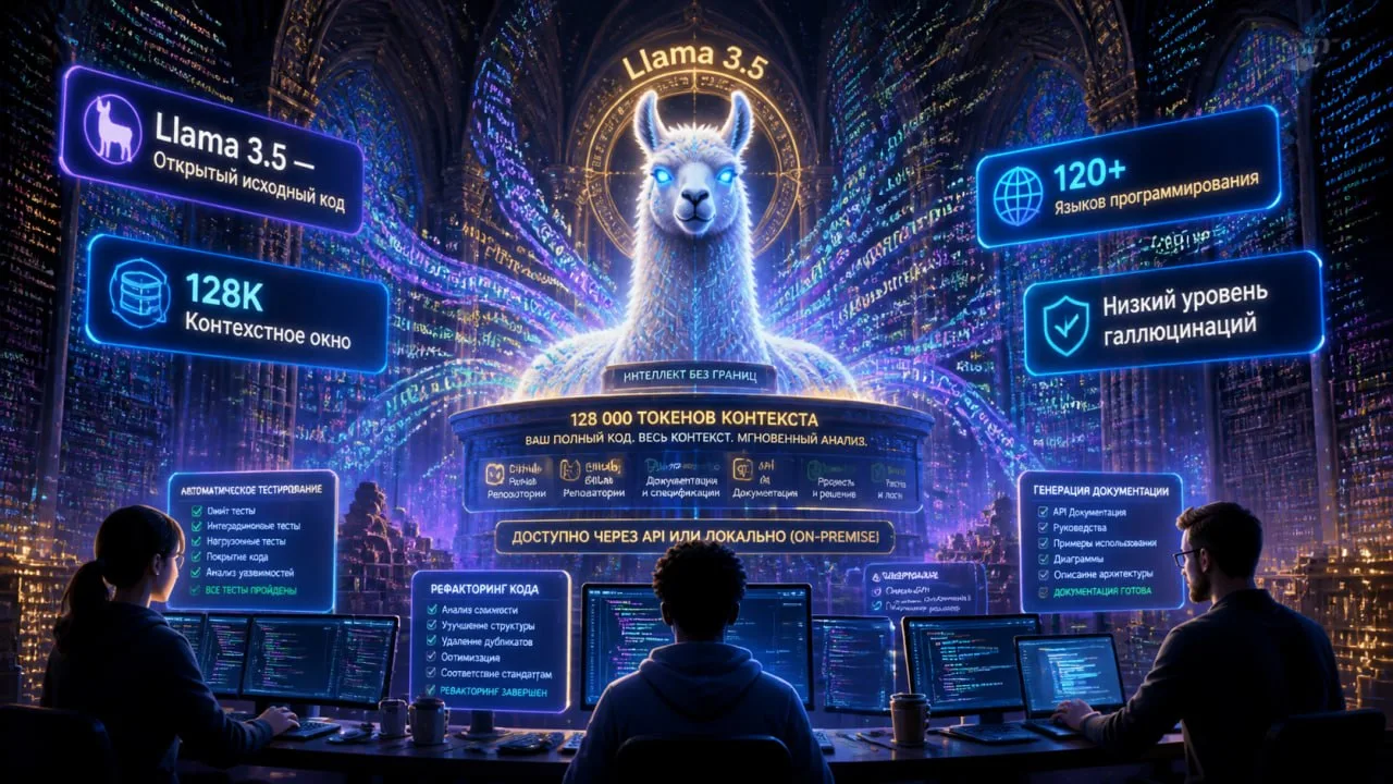 ✅ Meta открыла доступ к Llama 3.5 с улучшенной работой с кодом и длинными контекстами