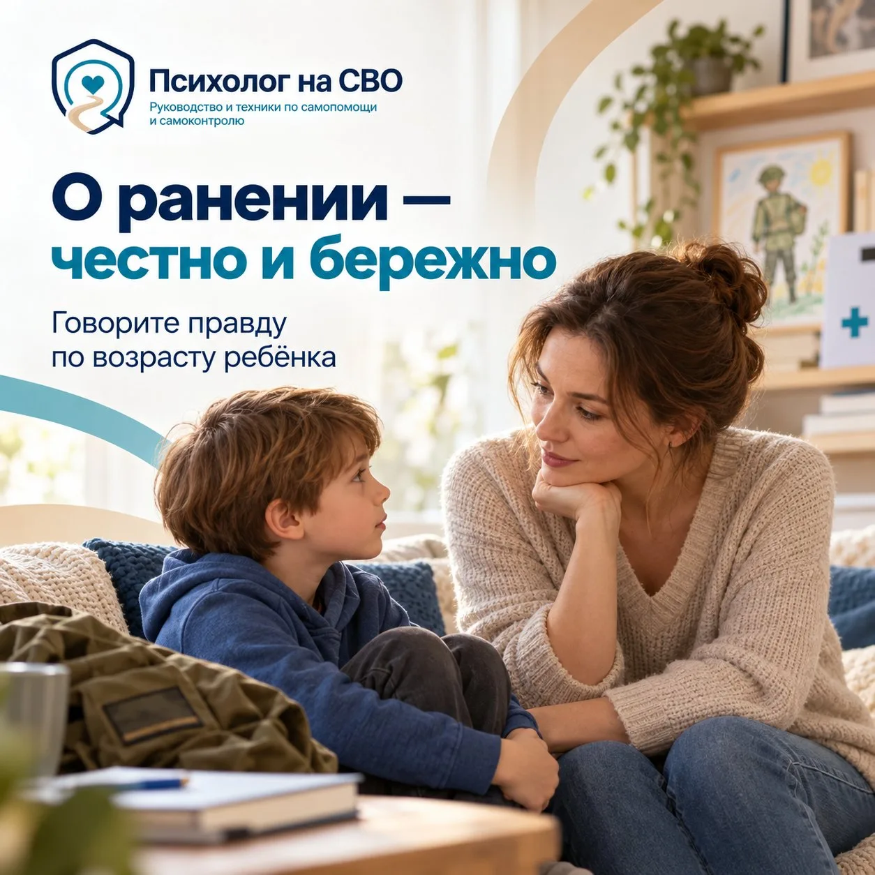 Как рассказать ребёнку о ранении без страшных подробностей