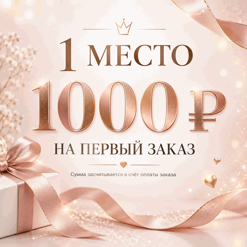 Разыграем два приятных бонуса на ваш первый заказ 💕🥇 1 место — 1000 ₽ в счёт оплаты п...