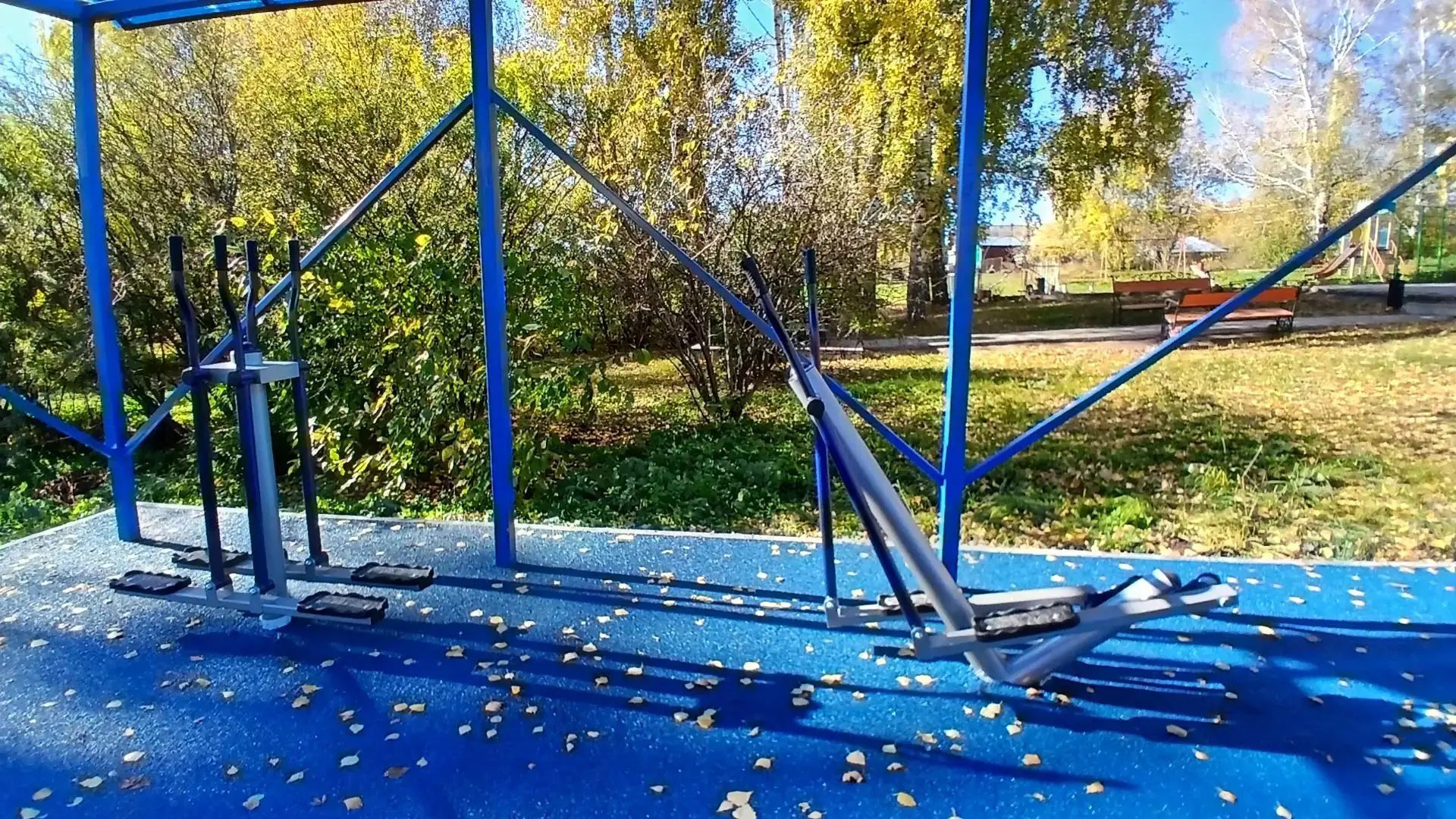 Завершено благоустройство спортивной площадки в Лекарево. Работа была проведена по Респ...
