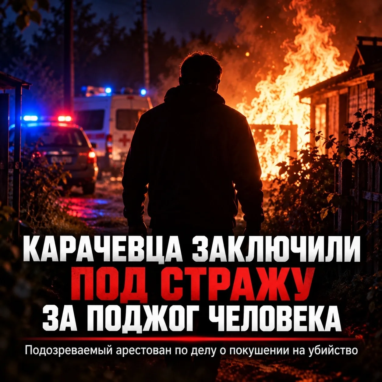 🔥 ПОД КАРАЧЕВОМ МУЖЧИНА ПОДЖЁГ ЗНАКОМОГО ПОСЛЕ ССОРЫ