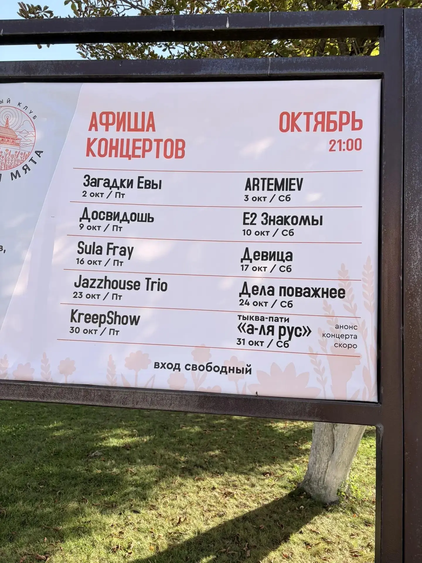 Алексинцы, посещаете бесплатные концерты на Дикой Мяте?