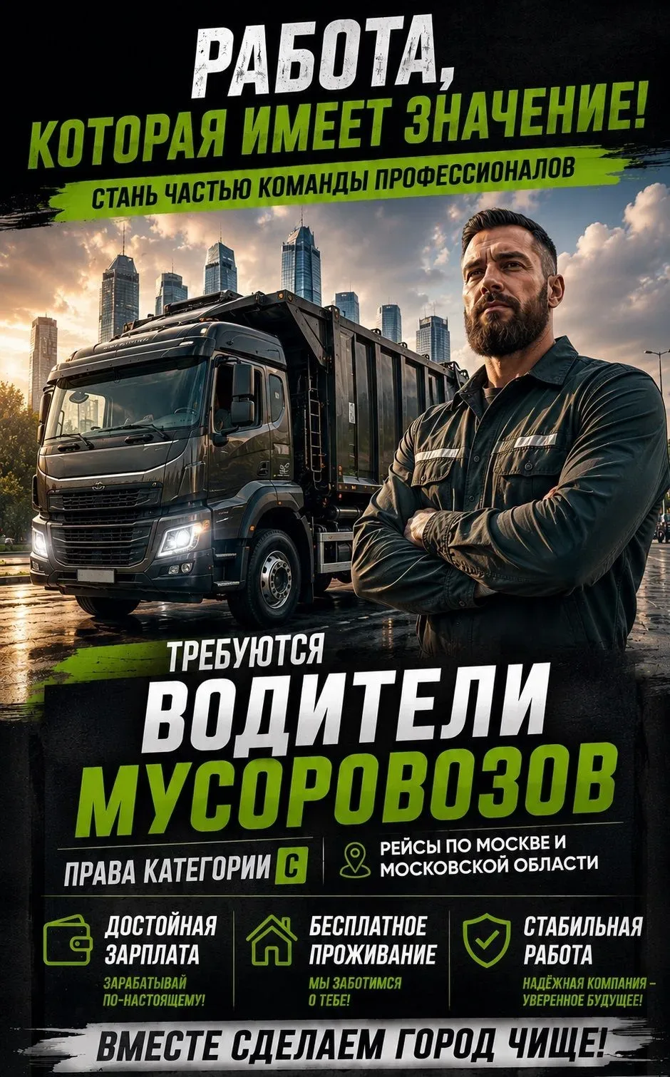🚛 Требуются водители мусоровозов (категория С)!
Ищешь стабильную работу с достойным доходом? Присое
