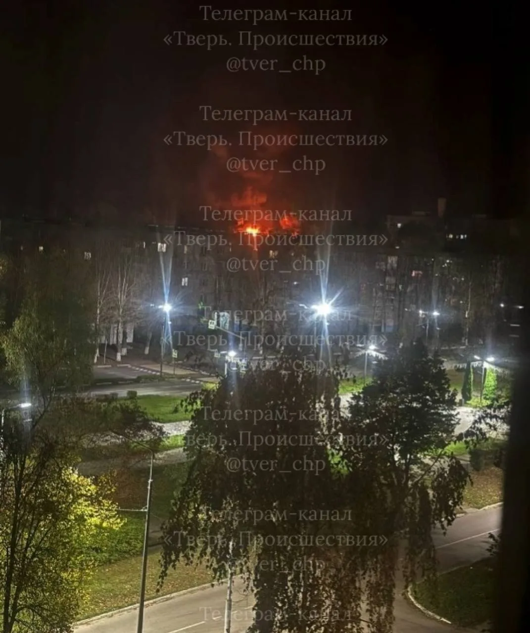 ‼️ 2 октября в Удомле Тверской области произошел сильный пожар.