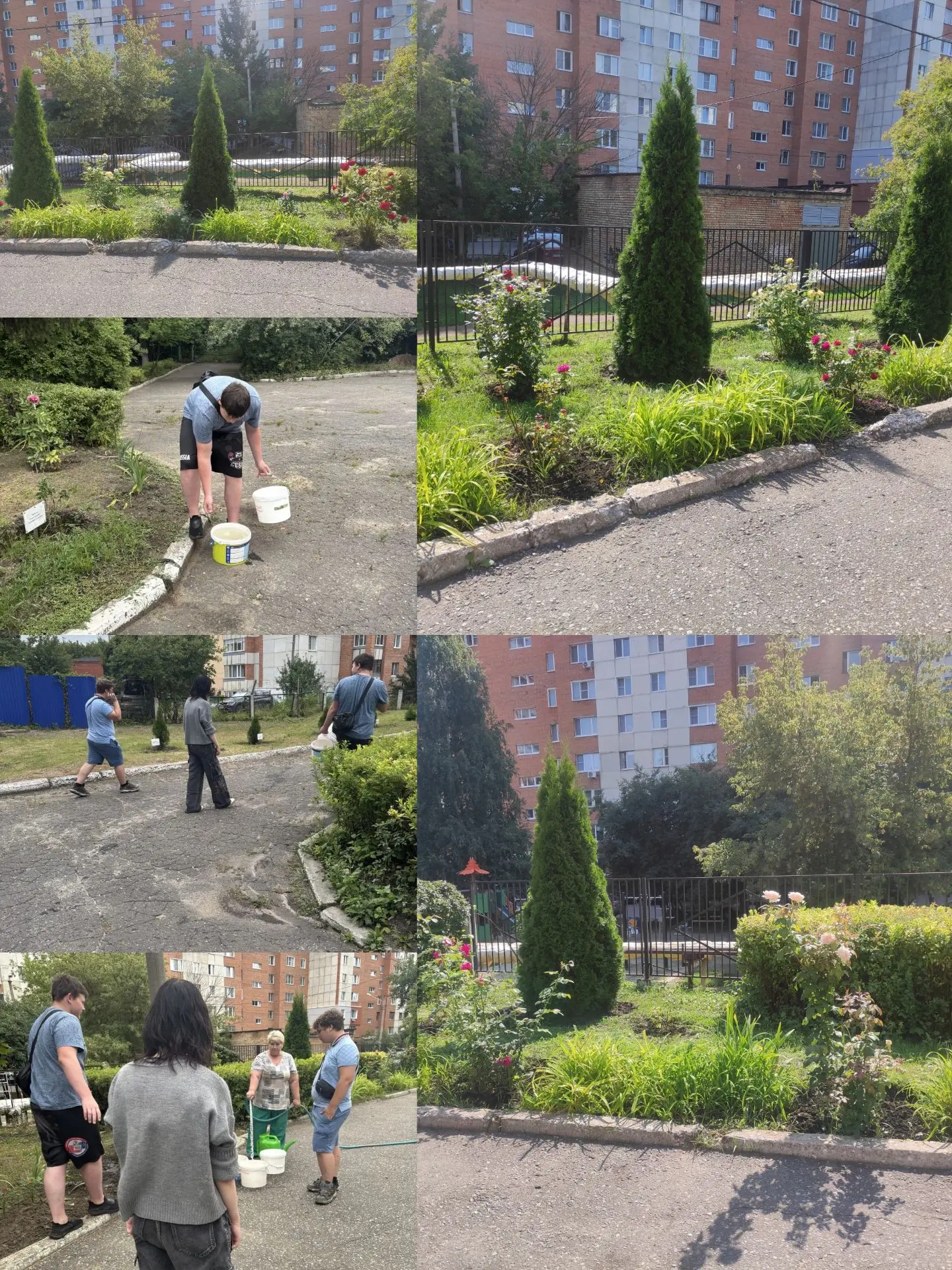 🌸 Продолжается отработка на пришкольном участке: делаем нашу любимую школу ещё краше! 🌿✨