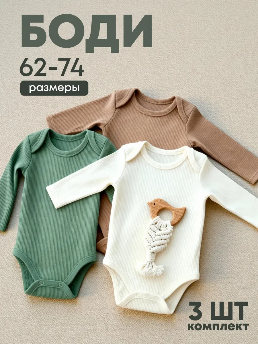 ⚡️ Боди для новорожденных 3 шт, Startvita