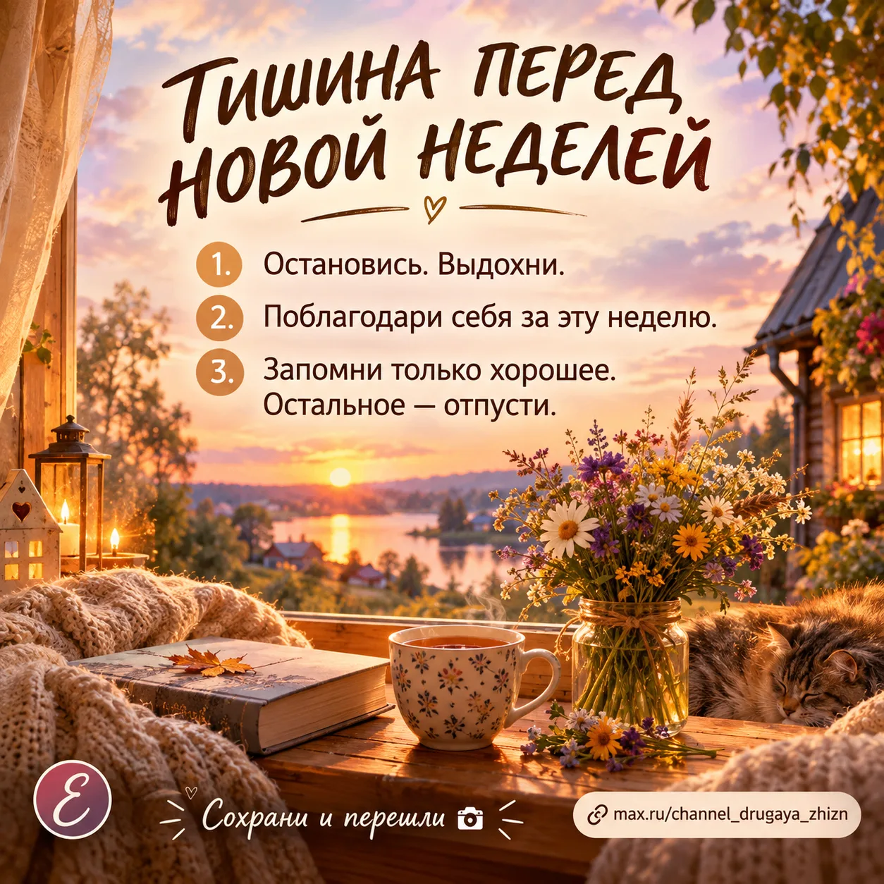 🌿 Тишина перед новой неделей.