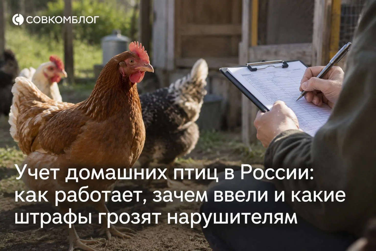 🐔 Кур и другую домашнюю птицу в России теперь нужно ставить на учет
