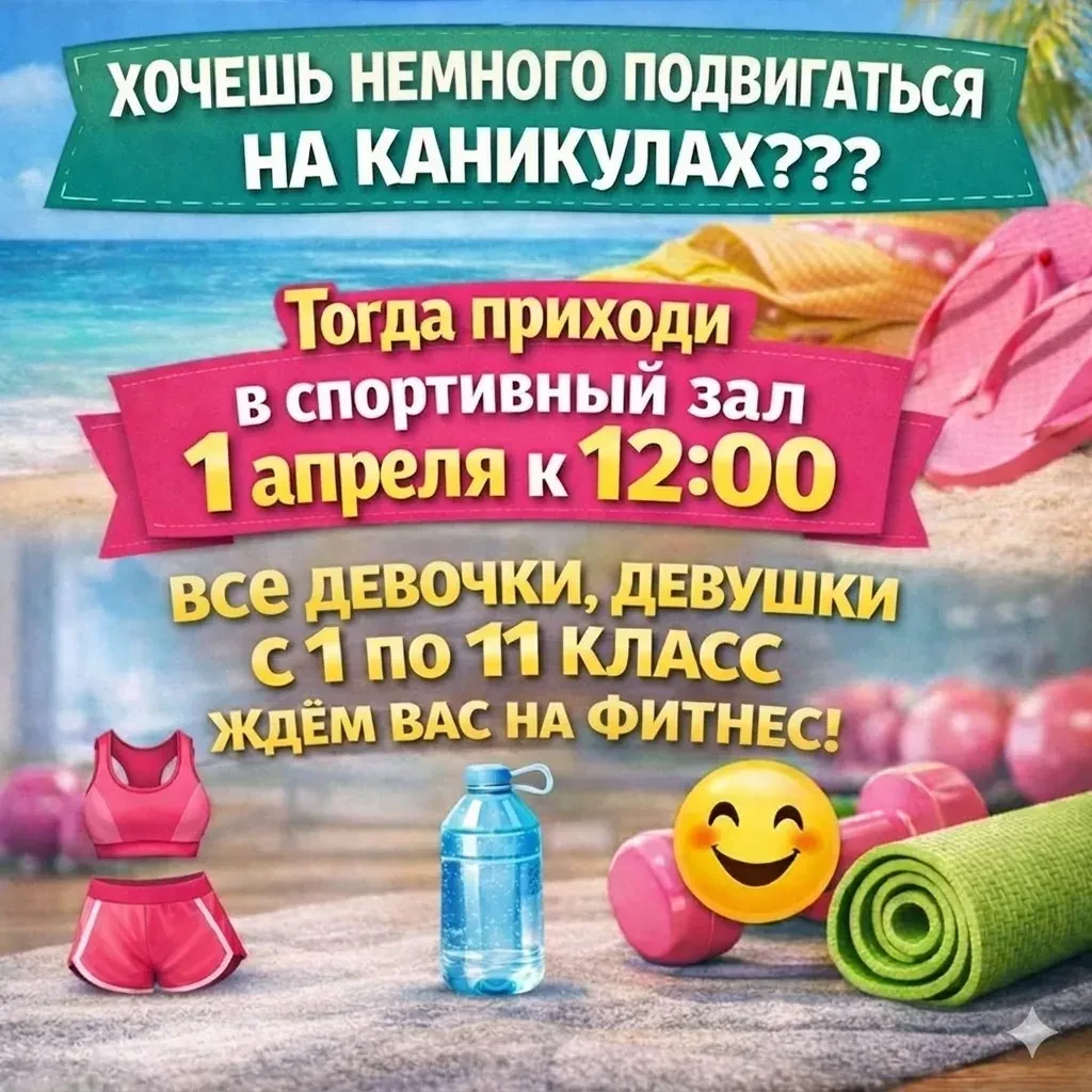 Каникулы?
Пришло ваше время немного подвигаться!!!
ЧИТАЙ АФИШУ И ПРИХОДИ!!!🏋🤸⛹
