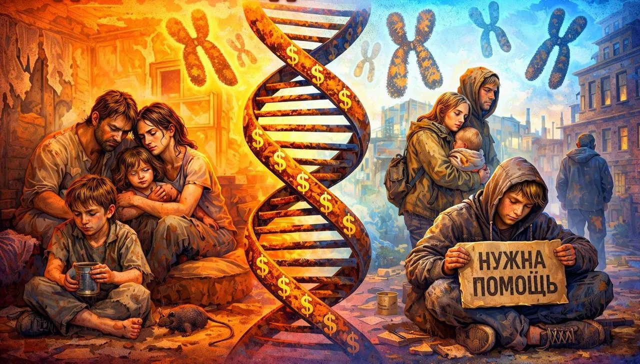 Учёные выяснили, что бедность может передаваться генетически.
