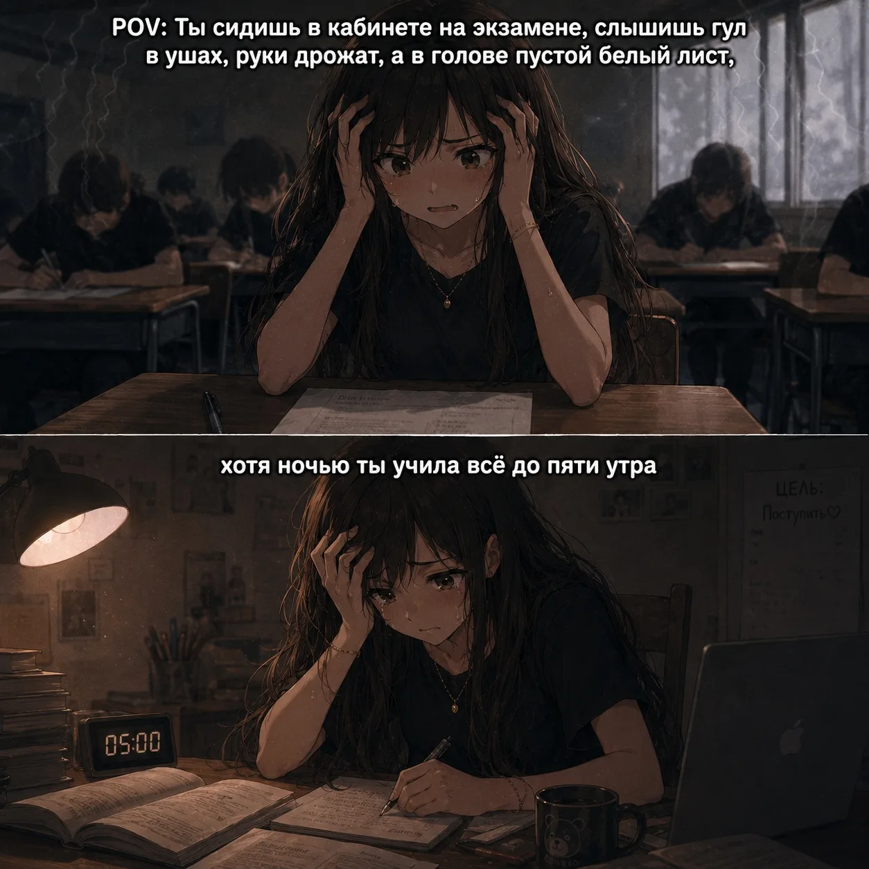 🫥 Ох уж эти экзамены

Этот пост для тех, кто сейчас учится в 9 или 11 классе и очень волнуется на/п