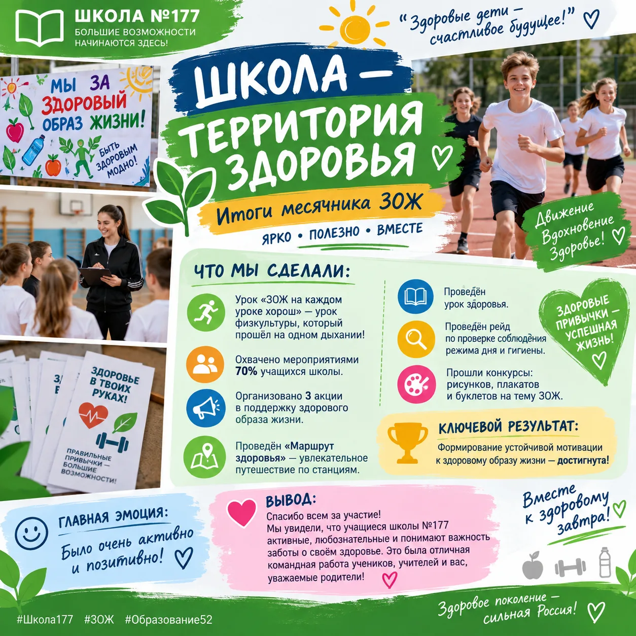 💪 «Школа — территория здоровья» l Школа №177