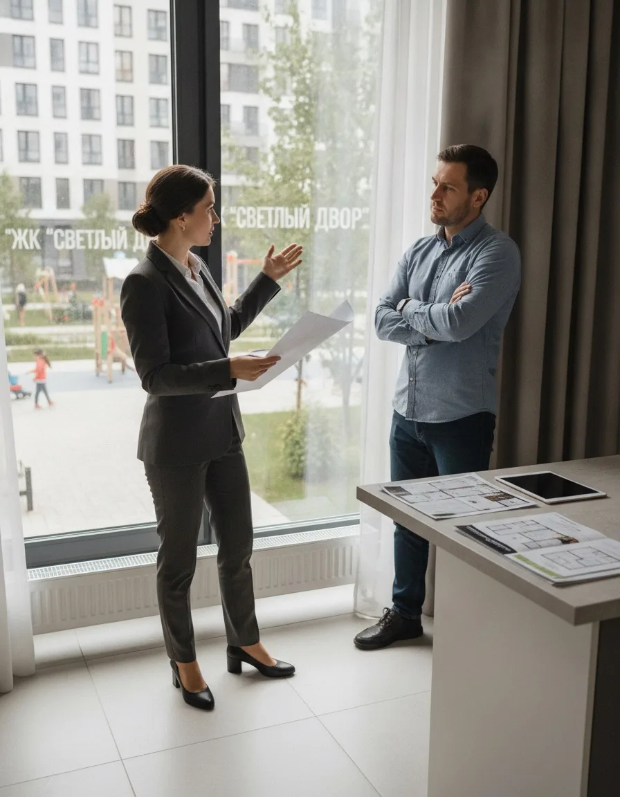 🏗 КАК ПРОДАТЬ НЕДОСТАТКИ
превращаем жесткий минус квартиры в аргумент для покупки

У каждого агента