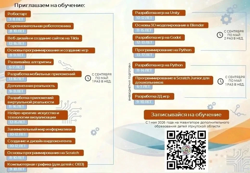 Уважаемые родители!

Центр цифрового образования детей "IT-Куб" г.Братска открыл запись на бесплатно