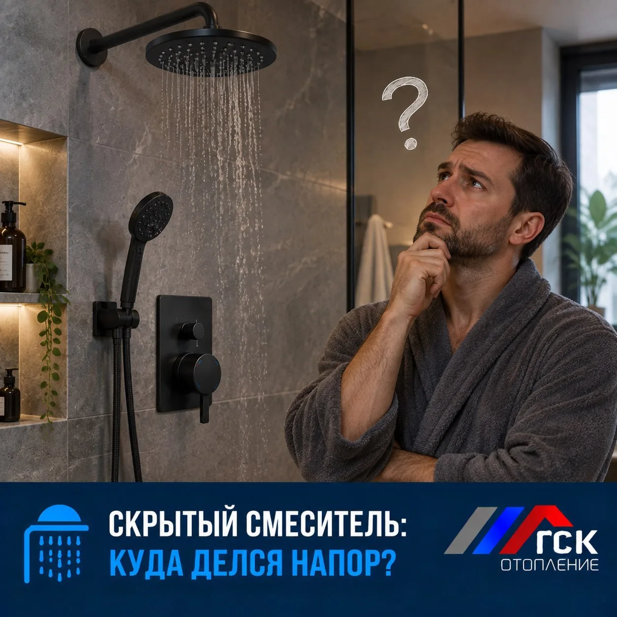 Скрытый смеситель: куда делся напор?